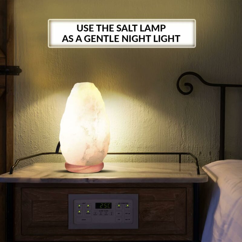 Himilayan Salt Desk Lamp Pink or White in Color | Multiple Sizes 5-50 Lbs. - Image 2