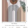 Boho Sheik Lines and Leaves Natural Bathroom Shower Curtain 71" x 71" – Five Styles - Image 7
