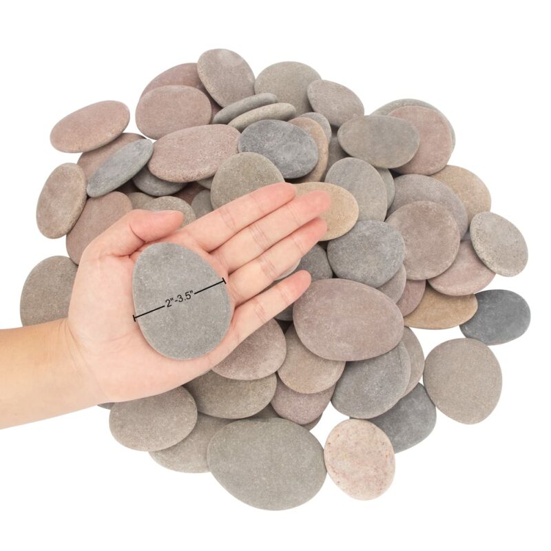 Zen Stones Smooth River Rock Cairn (10-Piece Set) – Mindfulness Stones for Stacking - Image 3