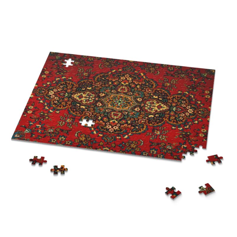 Deep Red Persian Rug Puzzle for Adults and Kids | 30-500 Pieces - Image 5