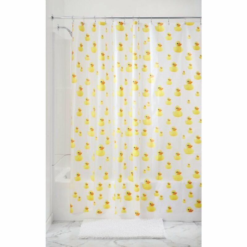 Yellow Rubber Ducks Simple Kids Pattern Bathroom Shower Curtain 71" x 71"